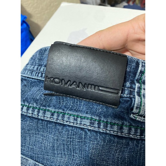 Vintage Koman Jeans Shorts Mens 38 Loose Baggy 90s Hip Hop - Picture 12 of 12